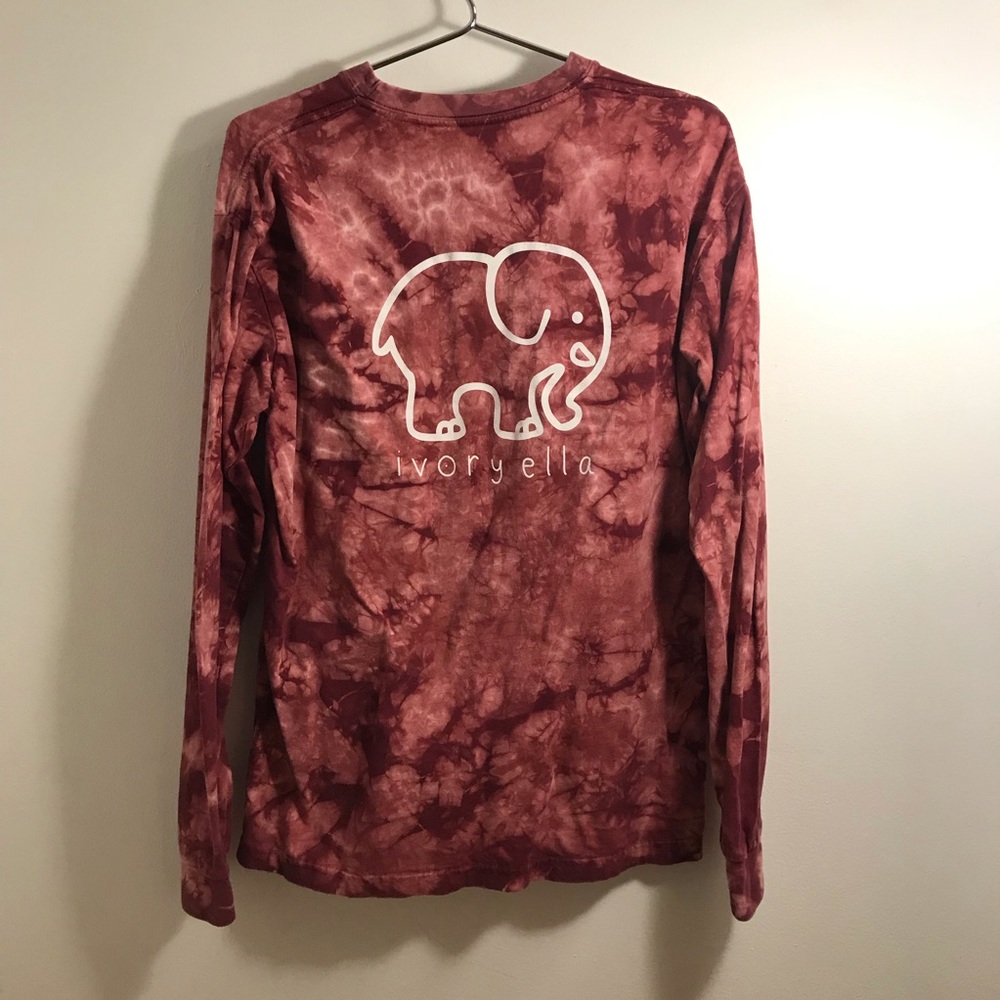 🔴SOLD🔴 Maroon ivory Ella long sleeve tee